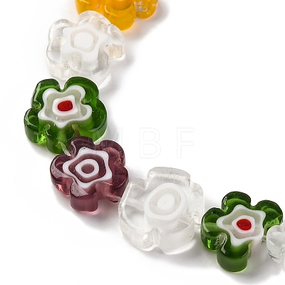 Handmade Millefiori Lampwork Beads Strands LAMP-G164-03J-1