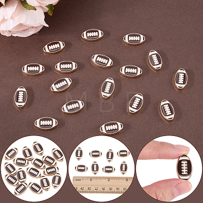 20Pcs Alloy Enamel Beads ENAM-SC0008-23-1