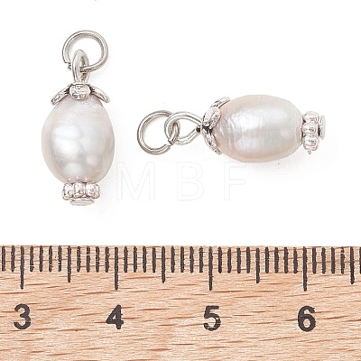 Natural Cultured Freshwater Pearl Pendants PALLOY-JF05555-1