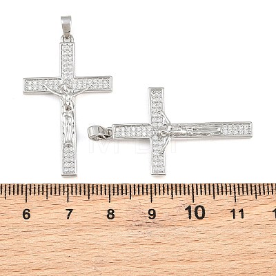 Easter Brass Micro Pave Clear Cubic Zirconia Pendants CU-CBABDE1-03P-1
