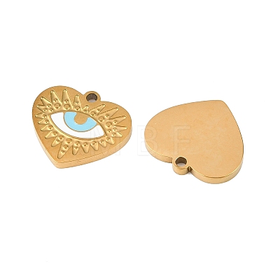 304 Stainless Steel Enamel Pendants STAS-Z190-09G-01-1
