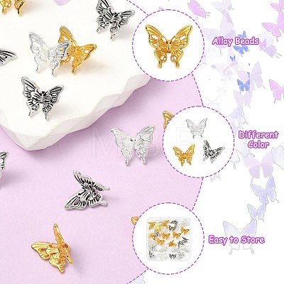 30Pcs 3 Colors Tibetan Style Alloy Beads FIND-CJ0004-69-1