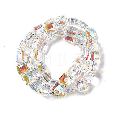 Transparent Electroplate Glass Beads Strands EGLA-E030-01K-1