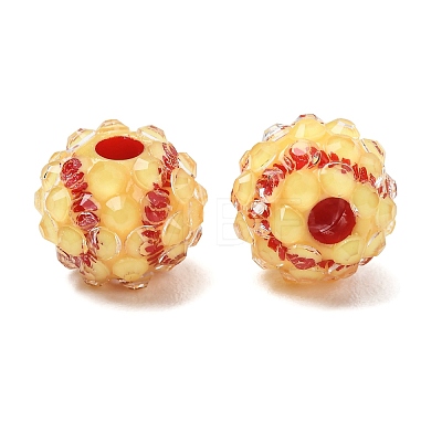 Sports Theme Opaque Acrylic European Beads RB-CBA95A4-04A-07-1
