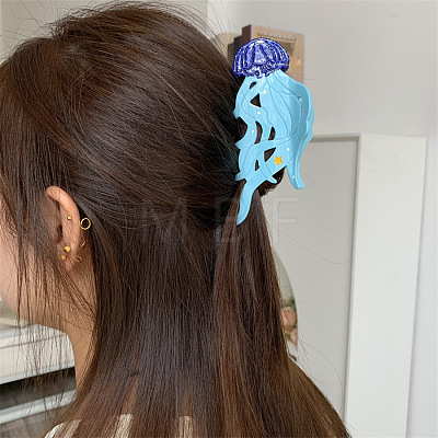 Cellulose Acetate(Resin) Claw Hair Clips OHAR-C014-01A-1