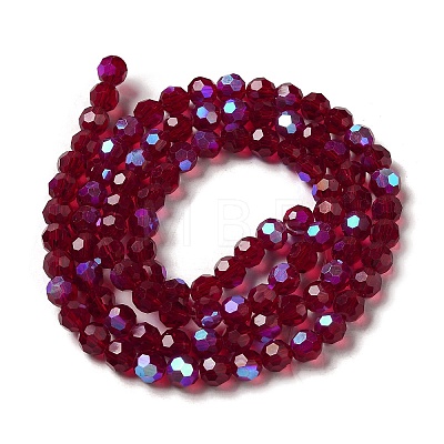 Electroplate Transparent Glass Beads Strands LS-EGLA-A035-T6mm-L02-1