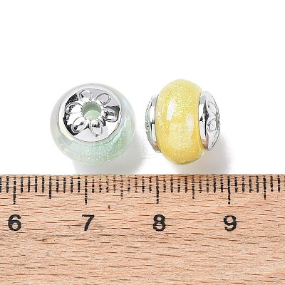 Opaque Luminous Resin & CCB Plastic Beads RESI-G119-14C-1