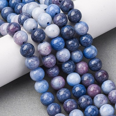Ombre Effect Dyed Glass Beads Strands GLAA-T031-01O-04-1