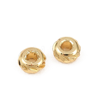 Corrugated Column Brass Beads KK-Z146-05G-02-1