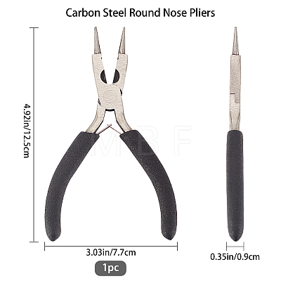 45# Carbon Steel Round Nose Pliers PT-SC0001-56-1