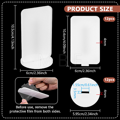 12Pcs Heat Transfer Blank Acrylic Display Stands for Photo AJEW-FG0005-90-1
