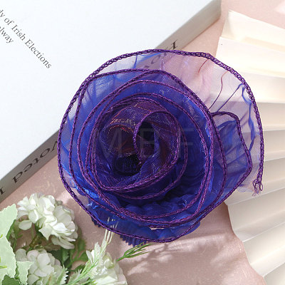 10 Yards Organza Pleated Lace Ribbon OCOR-GL0001-12B-1