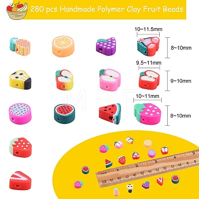 280Pcs 14 Style Handmade Polymer Clay Beads CLAY-SZ0001-56-1