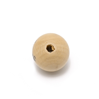 Schima Wood European Beads WOOD-WH0115-65A-1