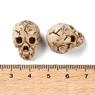 Skull Theme Opaque Resin Pendants RE-CBA4F9B-05D-1