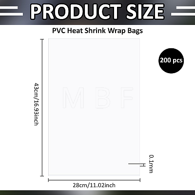 50Pcs PVC Heat Shrink Wrap Bags ABAG-WH0045-83A-1