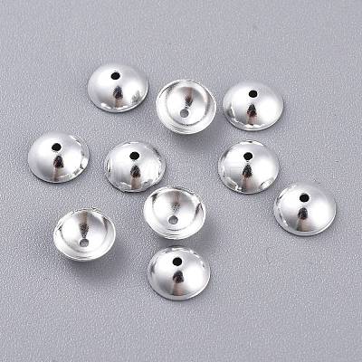 201 Stainless Steel Bead Caps STAS-K210-01B-S-1
