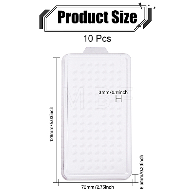 100-Hole Rectangle Plastic Loose Gems Storage Boxes FIND-WH0420-27A-1