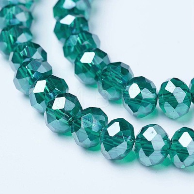 Electroplate Glass Beads Strands X-EGLA-A034-T6mm-A18-1