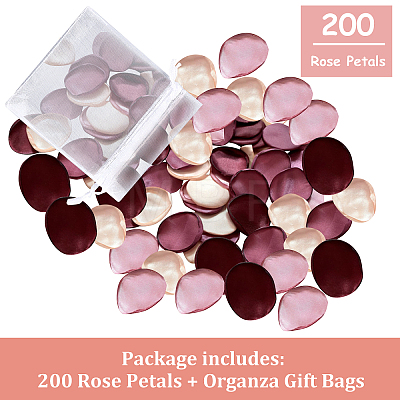 Gorgecraft Satin Artificial Rose Petals DIY-GF0003-84D-1