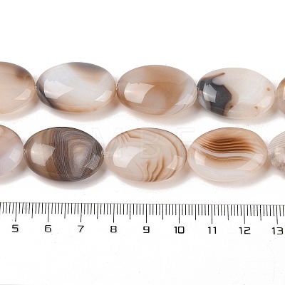 Natural Striped Agate/Banded Agate Beads Strands G-Q182-01K-1