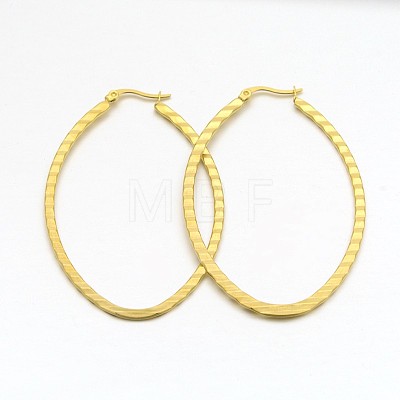 Mixed 304 Stainless Steel Hoop Earring EJEW-P066-48G-1