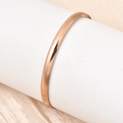 304 Stainless Steel Plain Bangles for Women Men BJEW-Z167-01M-04-1