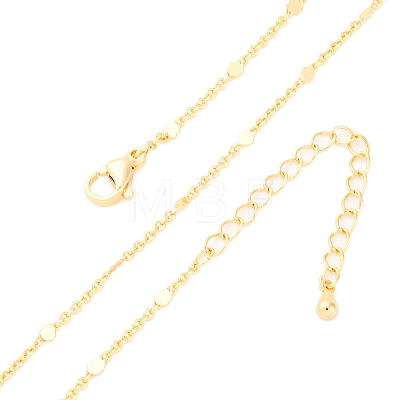 1MM Brass Cable Chain Necklace for Women Men KK-P302-02G-1