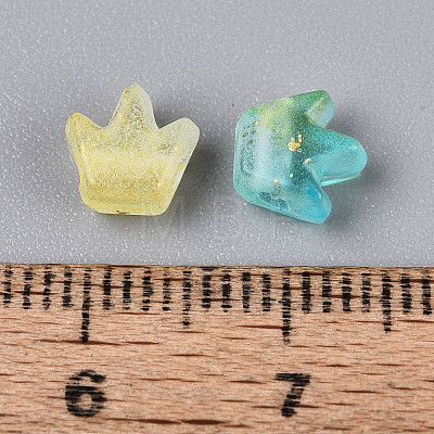 Frosted Transparent Acrylic Beads FACR-T009-01E-1
