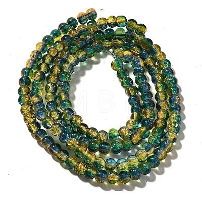 Crackle Glass Beads Strands CCG-C002-6mm-06-1