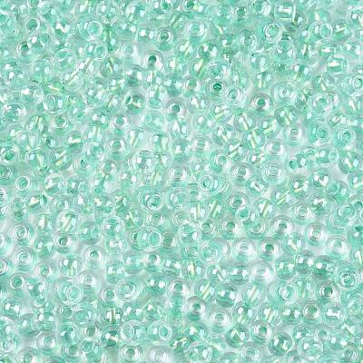 6/0 Transparent Inside Colours Glass Seed Round Beads SEED-N006-004C-1