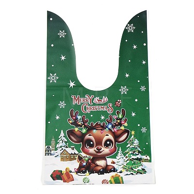 Christmas Theme Rabbit Shaped Candy Plastic Bags ABAG-Q053-04C-1