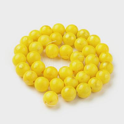 Natural Jade Beads Strands G-F670-A10-10mm-1