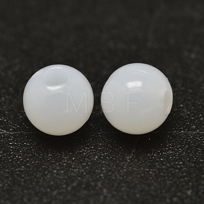 Round Opaque Acrylic Spacer Beads MACR-I036-4mm-06-1