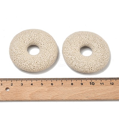 Natural Lava Rock Disc Big Pendants G-M203-07-1-1