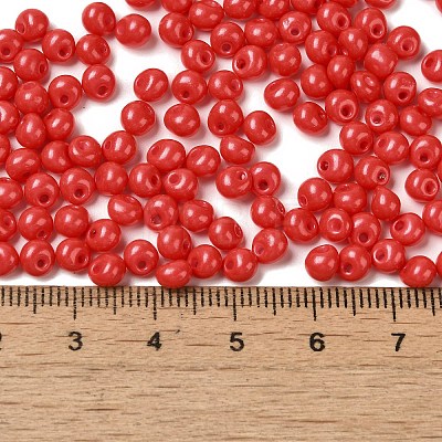 6/0 Opaque Baking Paint Glass Seed Beads SEED-M012-02A-20-1