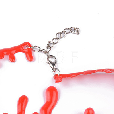 Plastic Blood Choker Necklace for Women NJEW-K245-026B-1