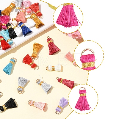 20Pcs Handmade Polycotton(Polyester Cotton) Tassel Decorations FIND-FS0003-27J-1