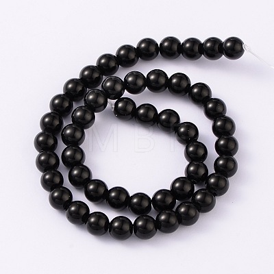 Dyed Natural White Jade Round Bead Strands G-O113-19-6mm-1