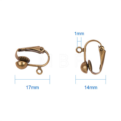   Brass Clip-on Earring Findings KK-PH0021-01AB-NF-1