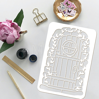 Plastic Drawing Painting Stencils Templates DIY-WH0396-0122-1