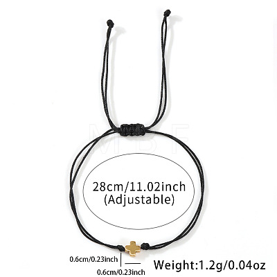 Adjustable Polyester Cord Braided Bracelets EW2287-1-1