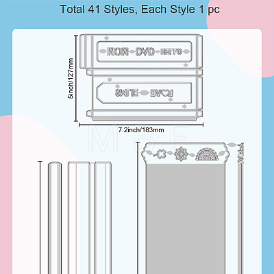 Bookmark Carbon Steel Cutting Dies Stencils DIY-WH0309-1529-1