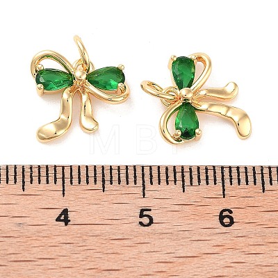 Brass Micro Pave Cubic Zirconia Pendants KK-B102-12G-02-1