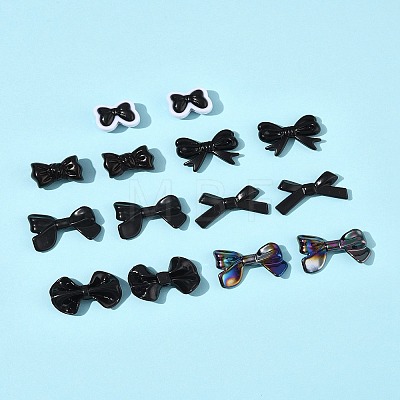 70Pcs 7 Styles Opaque Acrylic Beads MACR-FS0002-12-1