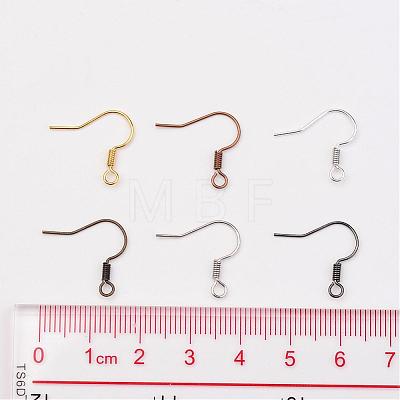 1 Box 6 Color Brass Earring Hooks KK-JP0009-NF-1