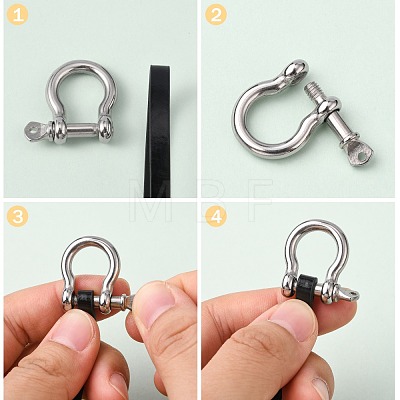 Alloy D-Ring Anchor Shackle Clasps PALLOY-L169-08-1