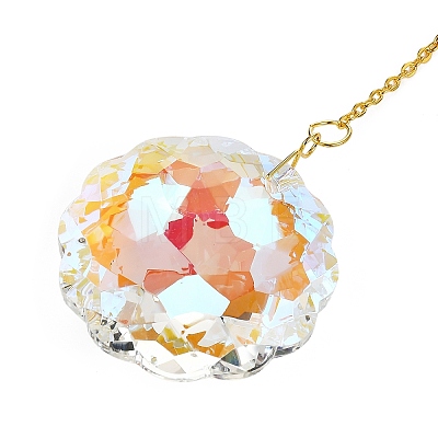 Quartz Crystal & Alloy Suncatchers HJEW-Z009-02A-1