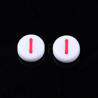 White Opaque Acrylic Beads MACR-T038-18-1-1