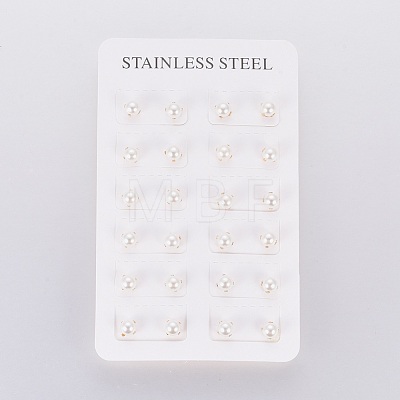 304 Stainless Steel Stud Earrings EJEW-I229-01G-B-1